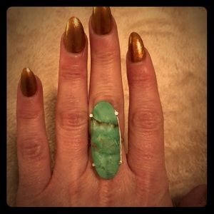 Turquoise and silver ring